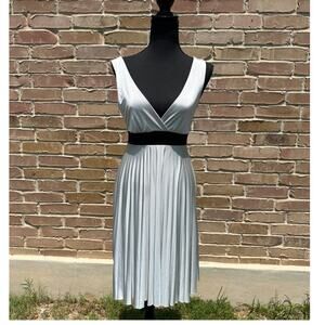 Y2K Fairy Babydoll Silver Dress, XXI brand size S, Whimsygoth, black sash